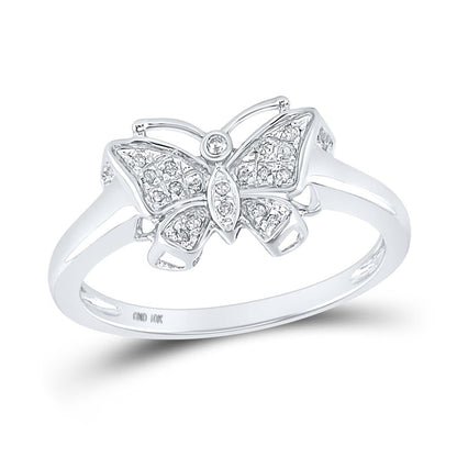 Butterfly Diamond Ring 10K Gold