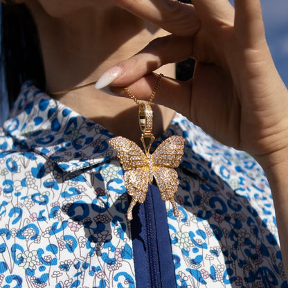Butterfly Iced Out Hip Hop Pendant