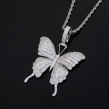 Butterfly Iced Out Hip Hop Pendant
