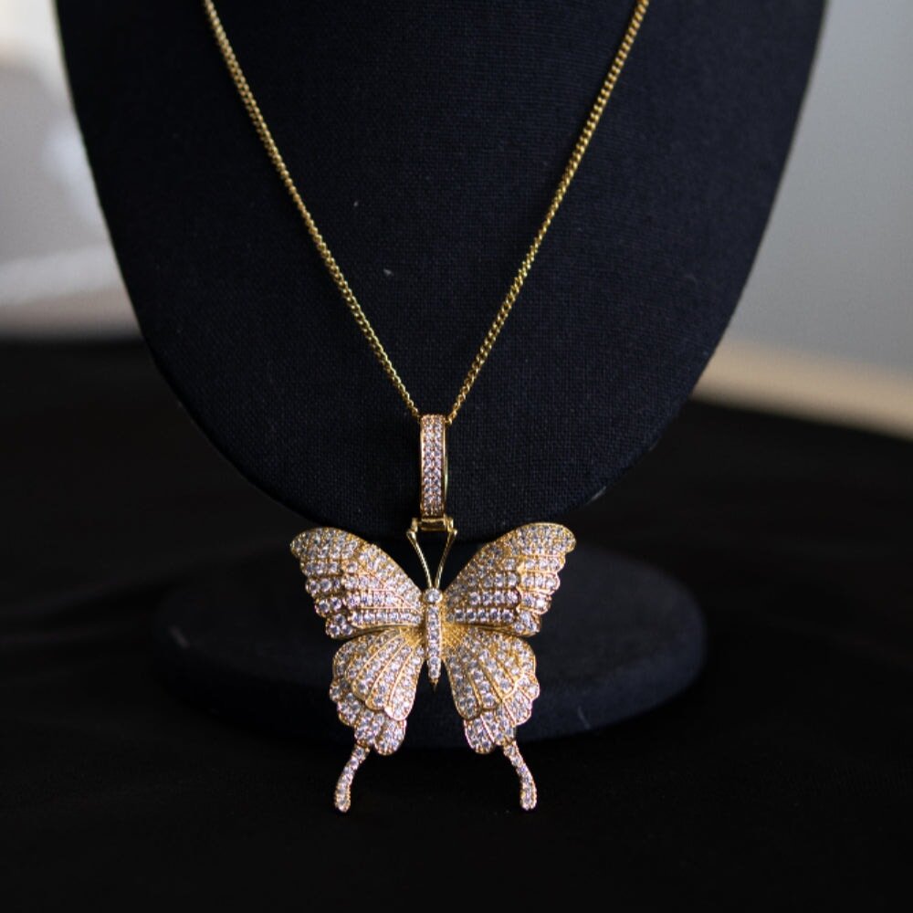 Butterfly Iced Out Hip Hop Pendant