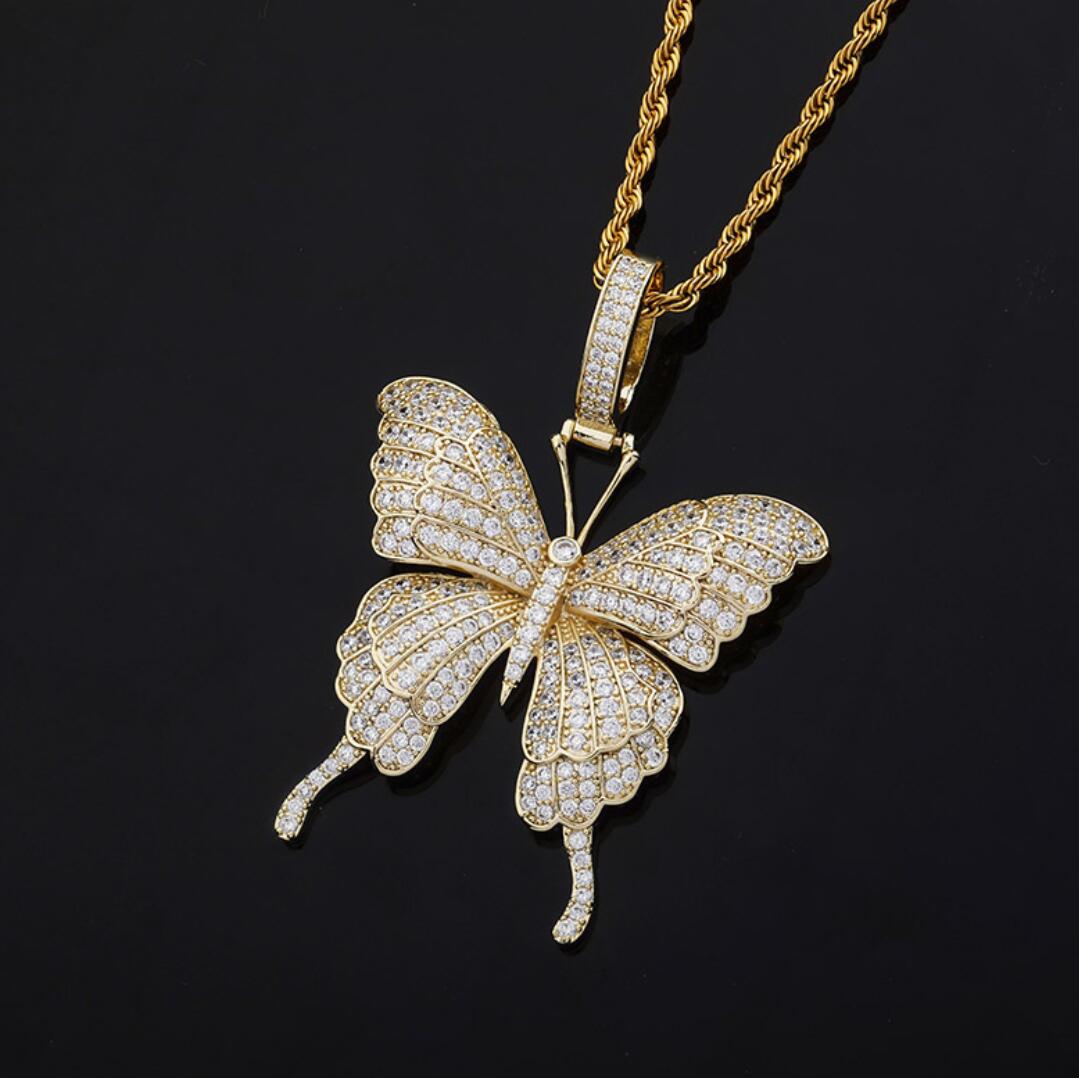Butterfly Iced Out Hip Hop Pendant