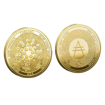 Cardano ADA Coin Iced Out Frame Pendant