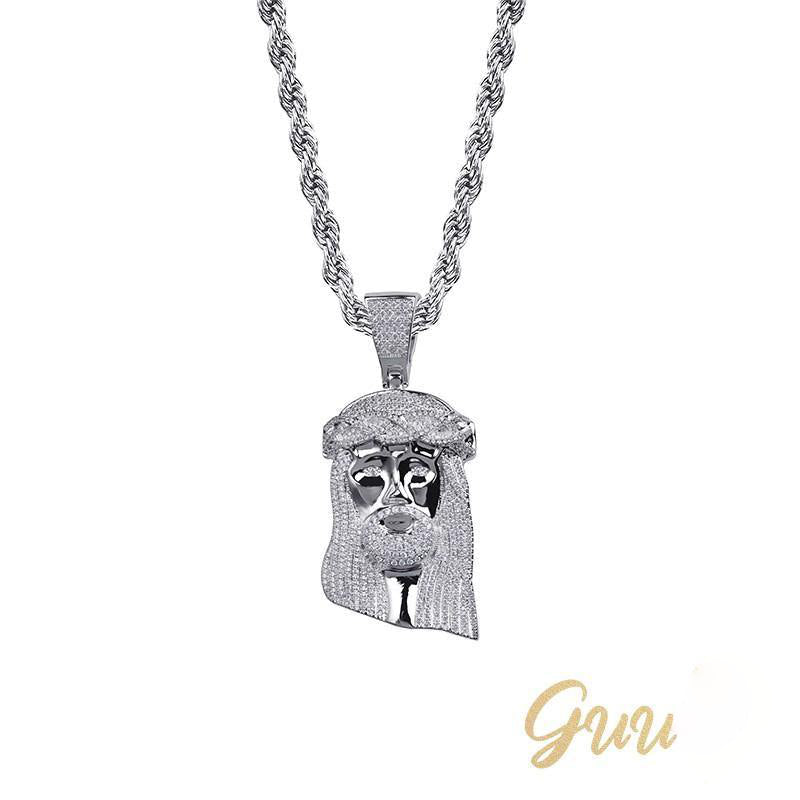 18K Gold-Plated AAA CZ Retro Jesus Pendant