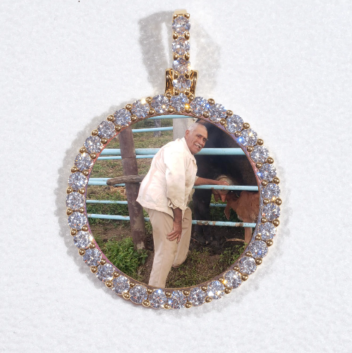 3D CIRCLE CUSTOM PICTURE PENDANT SMALL SIZE