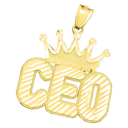 CEO Crown DC 10K Yellow Gold Pendant