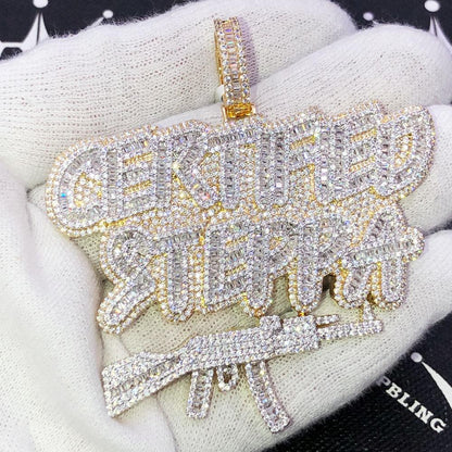 Certified Steppa Baguette VVS CZ Iced Out Pendant
