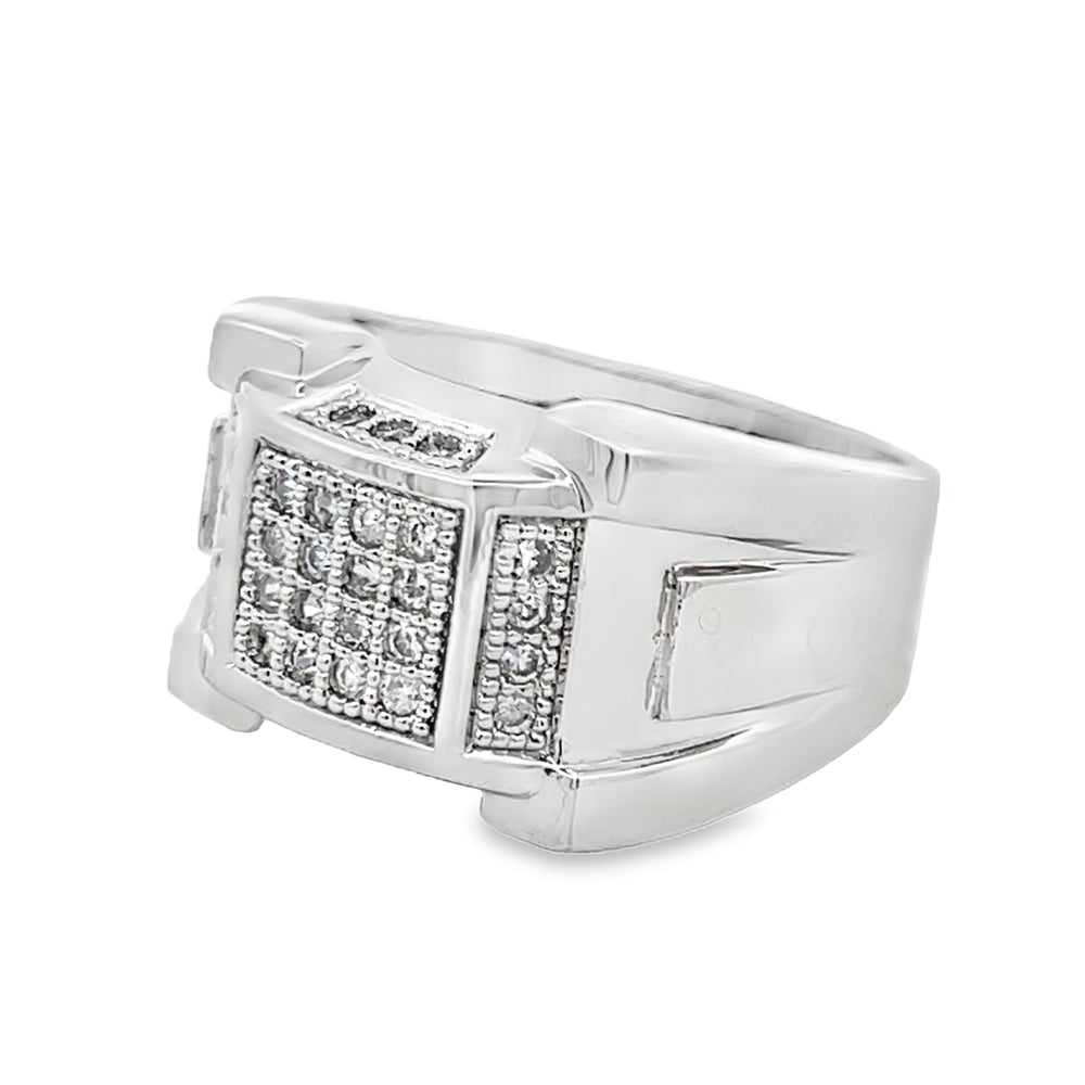 Chunk CZ Ring .925 Sterling Silver