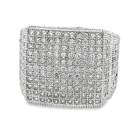 Chunky Full CZ Ring .925 Sterling Silver