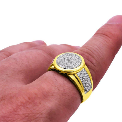 Circle .36cttw Diamond 10K Yellow Gold Ring