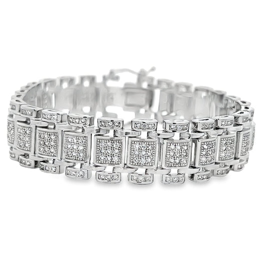 Classic Link CZ Hip Hop Bracelet