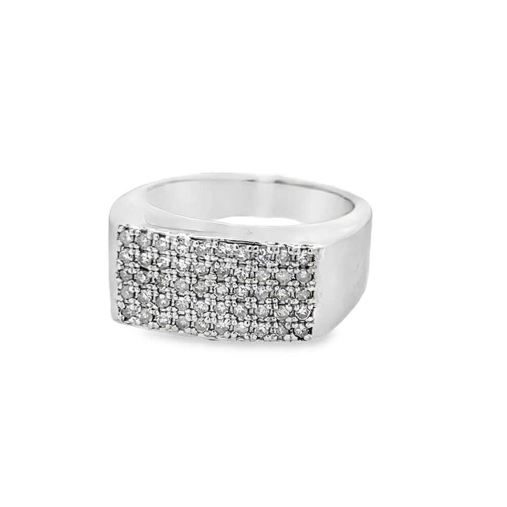 Clean .58cttw Diamond Ring .925 Sterling Silver