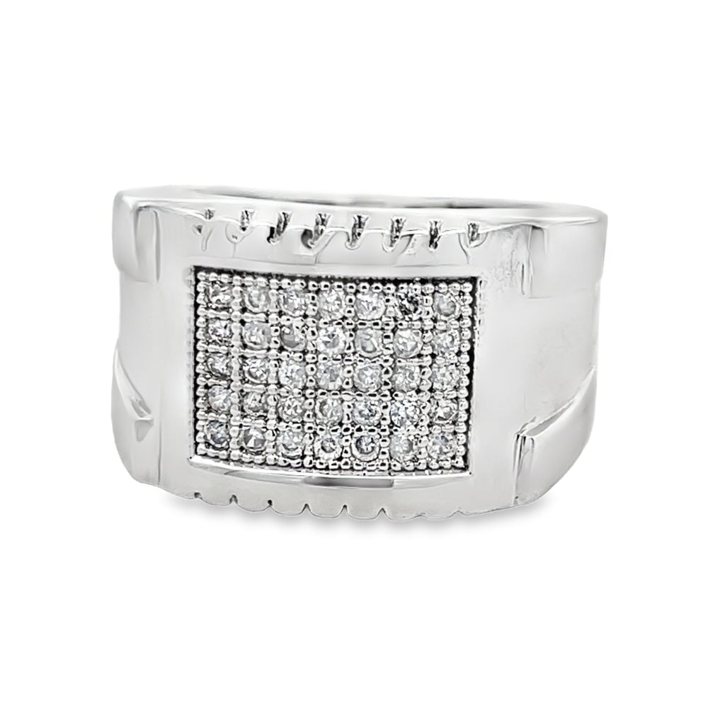 Clean Slice CZ Ring .925 Sterling Silver