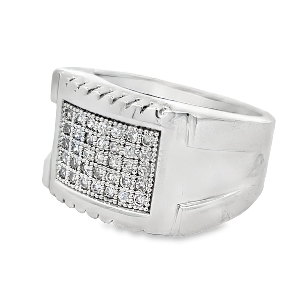 Clean Slice CZ Ring .925 Sterling Silver