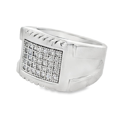 Clean Slice CZ Ring .925 Sterling Silver