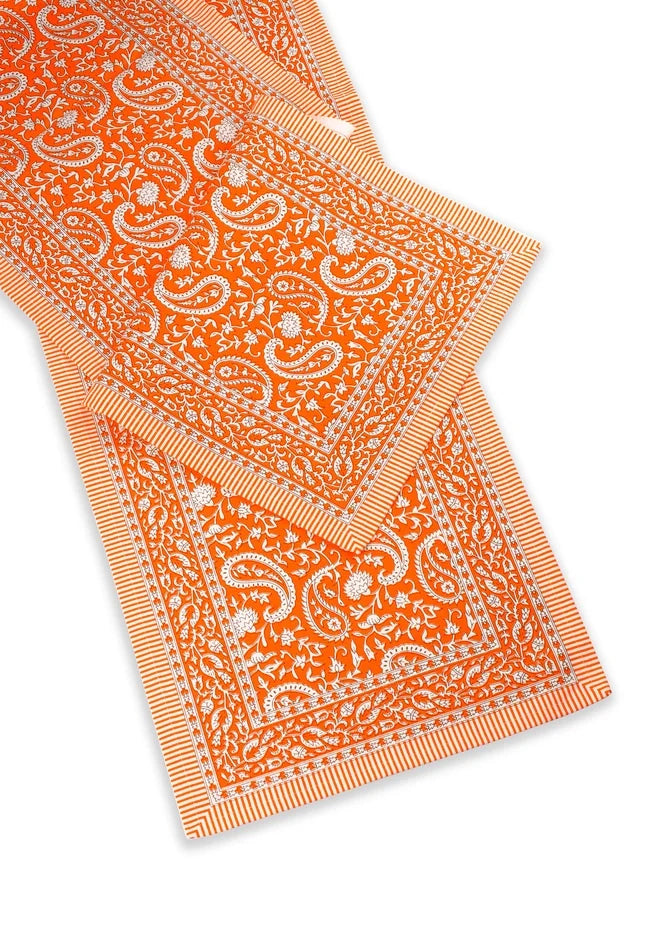 Cloth Table Runner - Tangerine Twirl