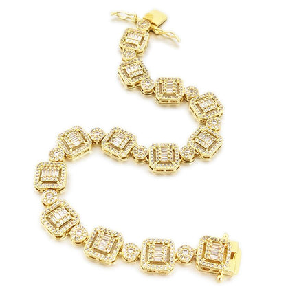 Cluster Baguette Ice Custom Bling Bling Bracelet