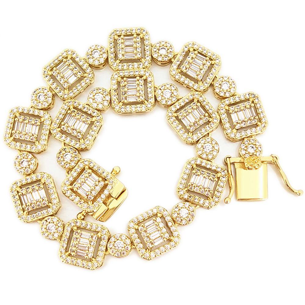 Cluster Baguette Ice Custom Bling Bling Bracelet