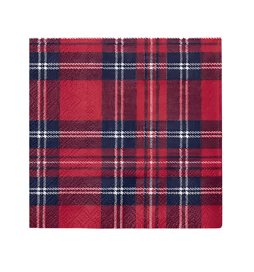 Cocktail Napkin - Plaid