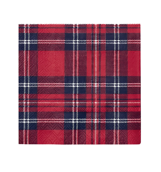 Cocktail Napkin - Plaid