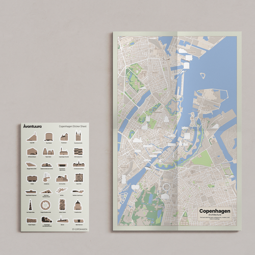 Copenhagen Sticker & Map Set