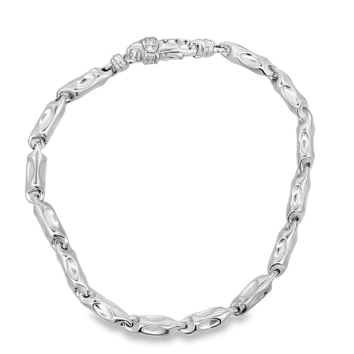 Crater Link Bracelet .925 Sterling Silver
