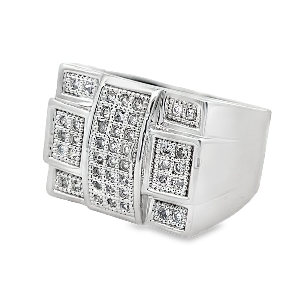 Criss Cross CZ Ring .925 Sterling Silver