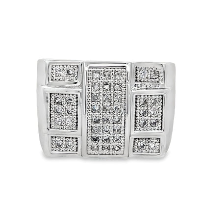 Criss Cross CZ Ring .925 Sterling Silver