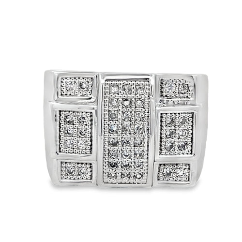 Criss Cross CZ Ring .925 Sterling Silver