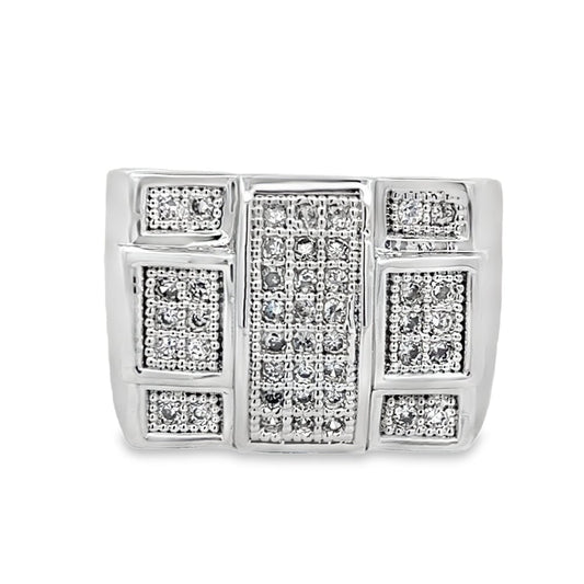 Criss Cross CZ Ring .925 Sterling Silver