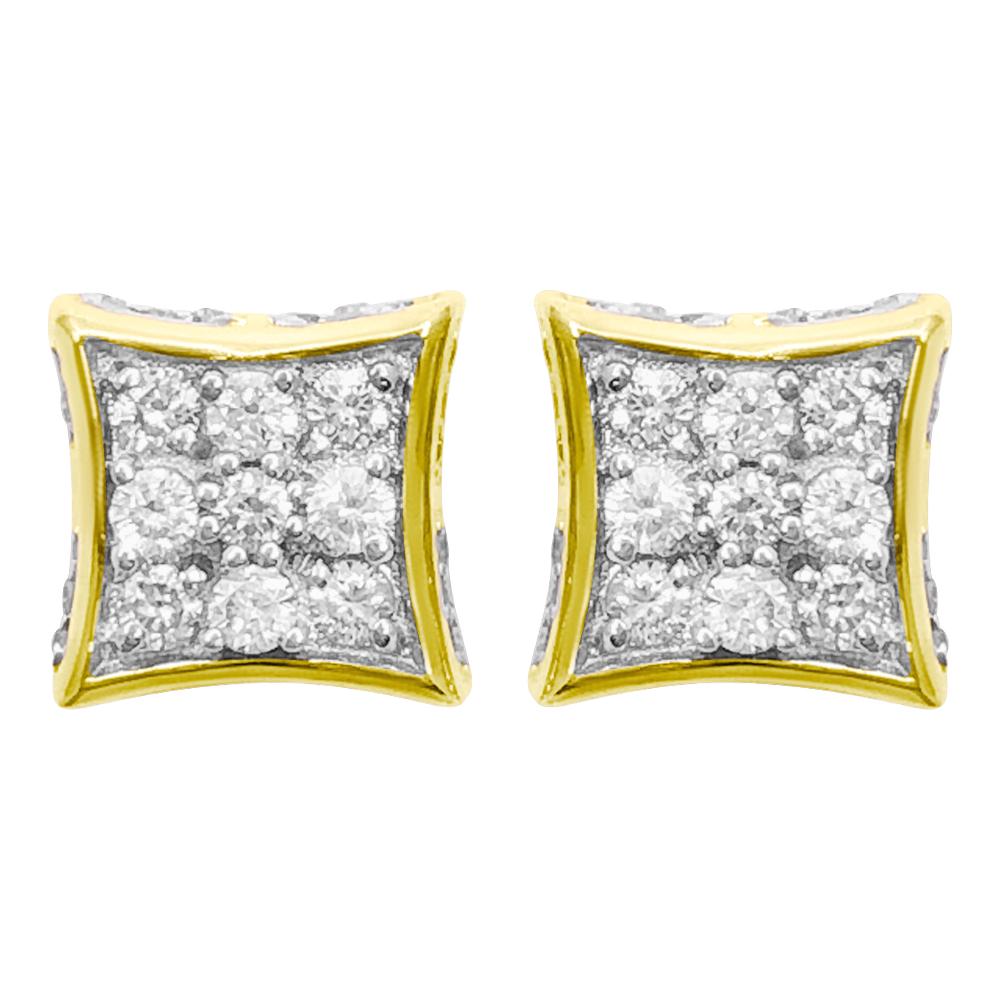 Cross Kite Diamond Earrings .35cttw 10K Yellow Gold
