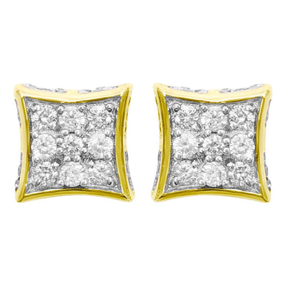 Cross Kite Diamond Earrings .35cttw 10K Yellow Gold