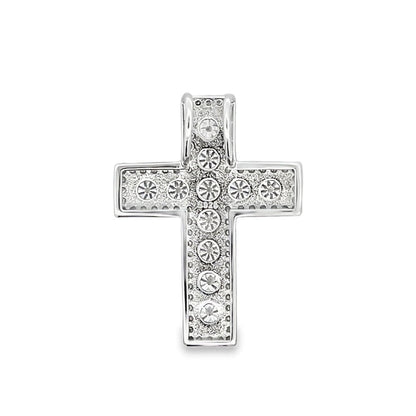 Cross Layer 4.06cttw VVS Moissanite Pendant .925 Sterling Silver