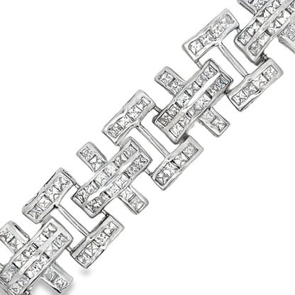 Cross Link Princess CZ Hip Hop Bracelet