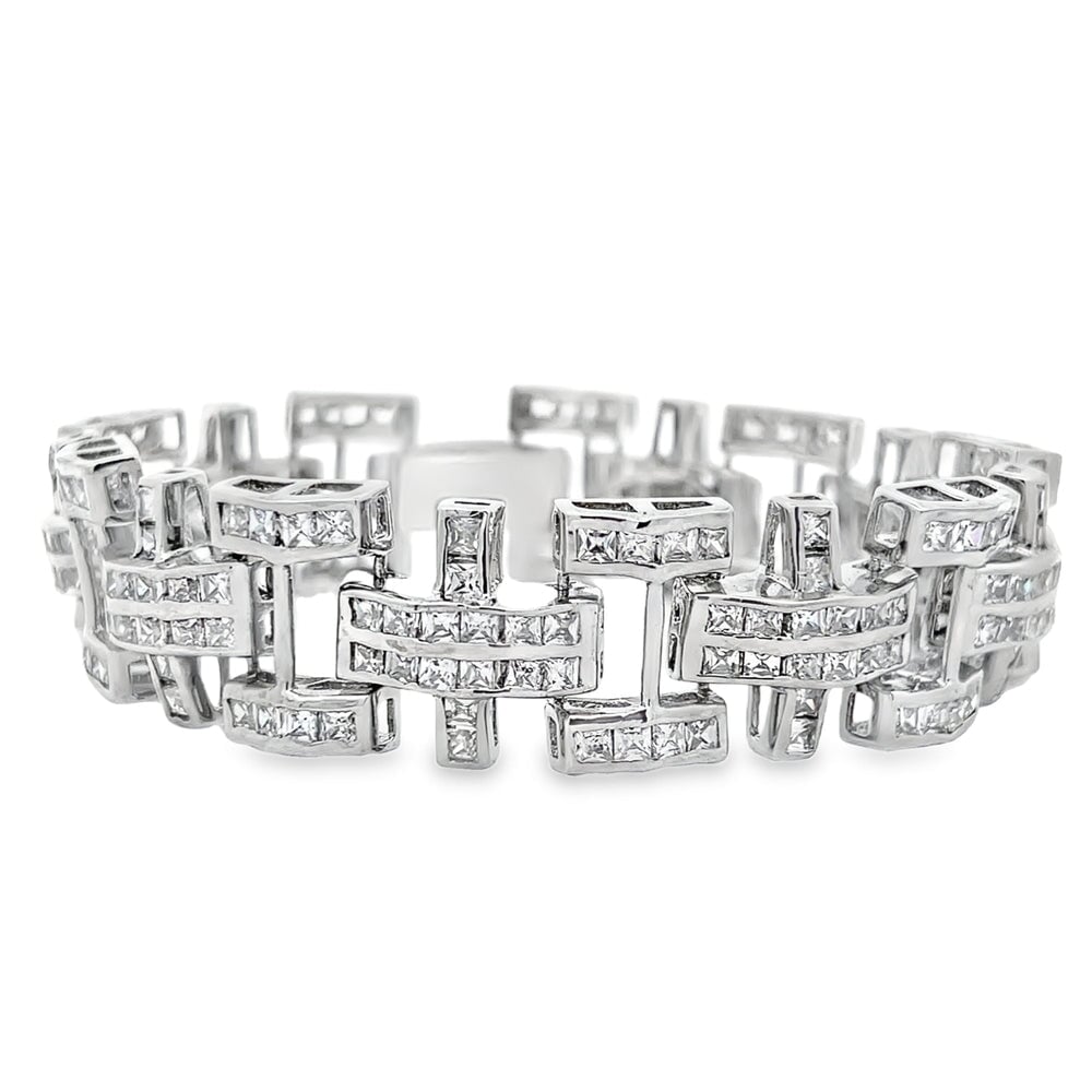 Cross Link Princess CZ Hip Hop Bracelet