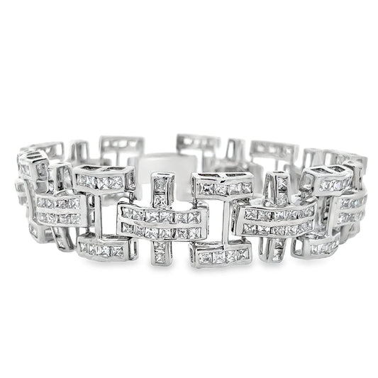 Cross Link Princess CZ Hip Hop Bracelet