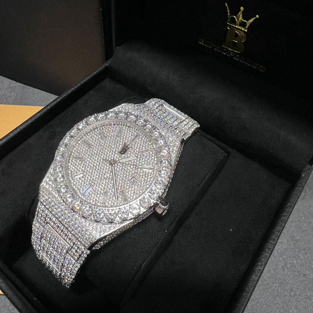 Crown Iced Out Hip Hop Bling Bustdown Watch