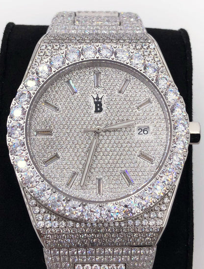 Crown Iced Out Hip Hop Bling Bustdown Watch