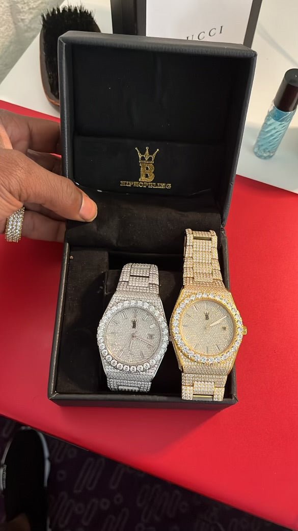 Crown Iced Out Hip Hop Bling Bustdown Watch