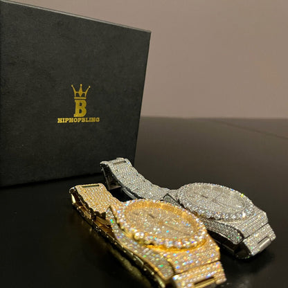 Crown Iced Out Hip Hop Bling Bustdown Watch