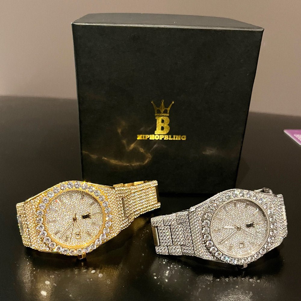 Crown Iced Out Hip Hop Bling Bustdown Watch