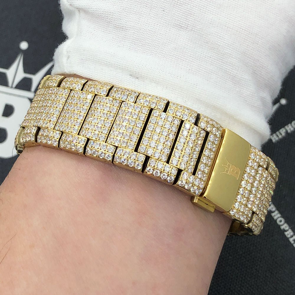 Crown Iced Out Hip Hop Bling Bustdown Watch