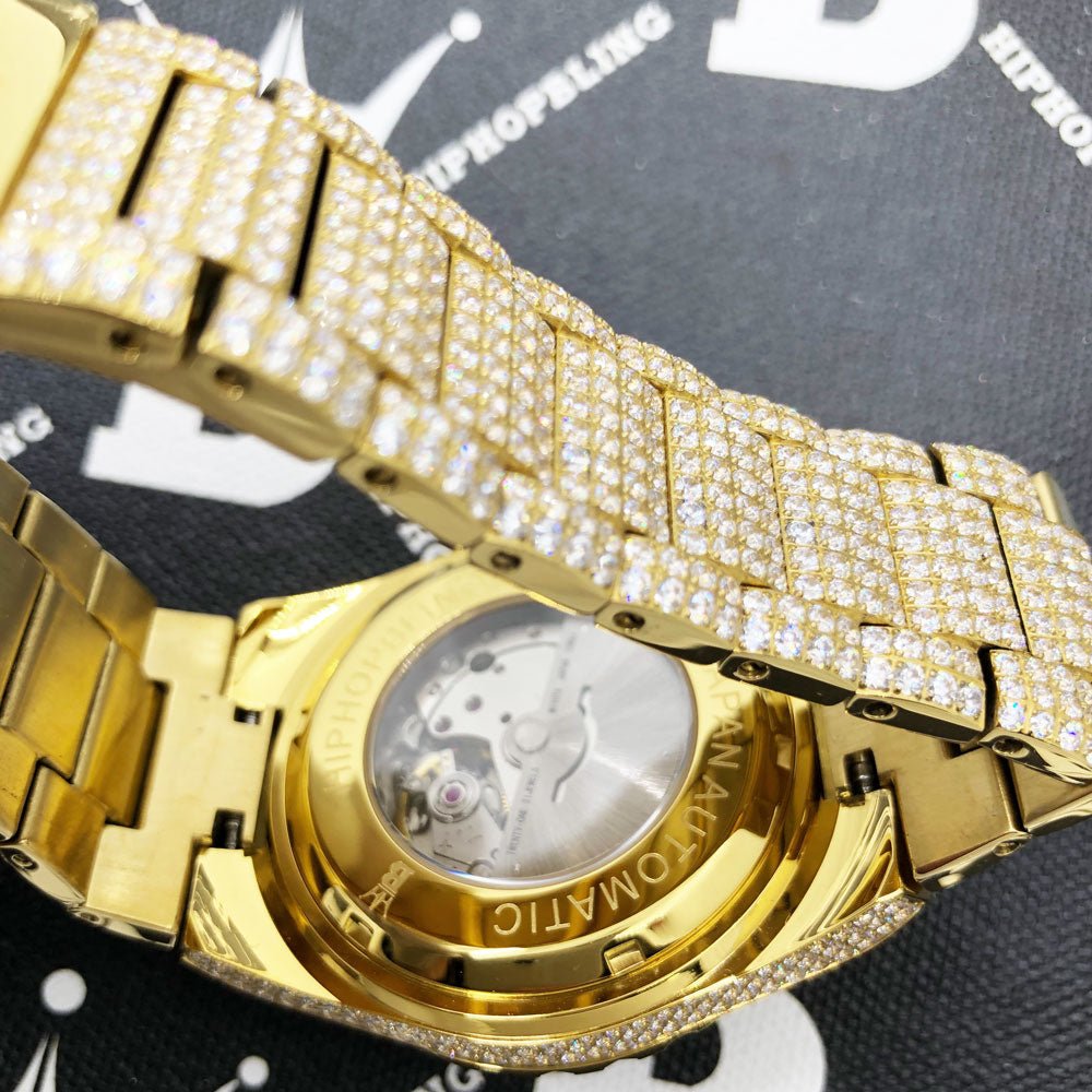 Crown Iced Out Hip Hop Bling Bustdown Watch