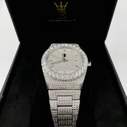 Crown Iced Out Hip Hop Bling Bustdown Watch