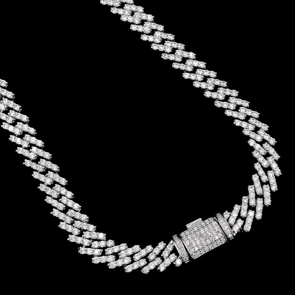 Cuban Box Iced Out Hip Hop Bling Bling Chain 2 Sizes