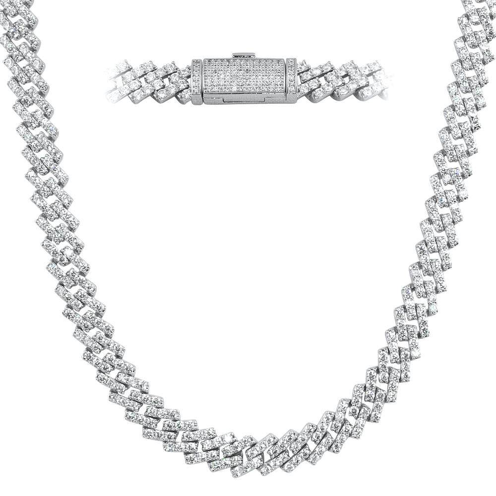 Cuban Box Link CZ Hip Hop Iced Out Bling Chain
