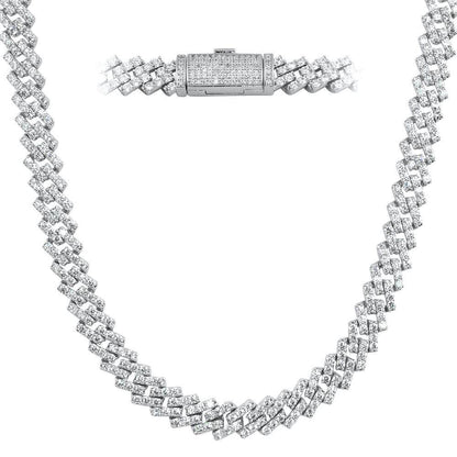 Cuban Box Link CZ Hip Hop Iced Out Bling Chain