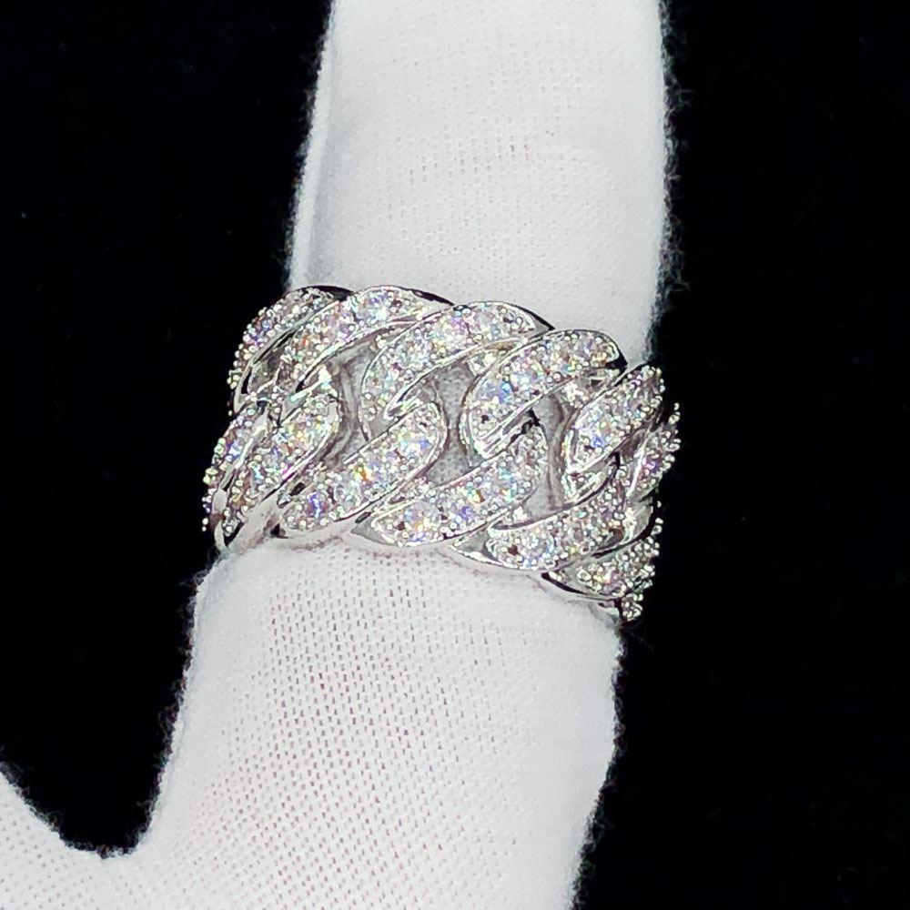 Cuban Link Iced Out Eternity Hip Hop Ring
