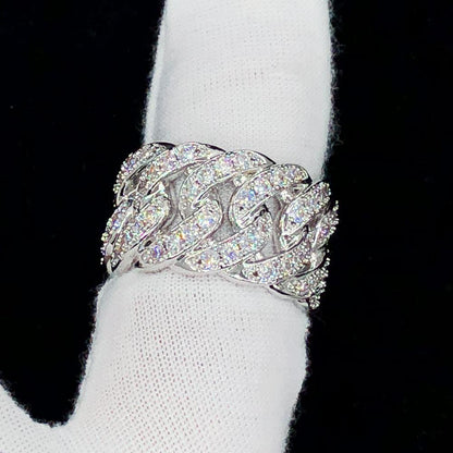 Cuban Link Iced Out Eternity Hip Hop Ring