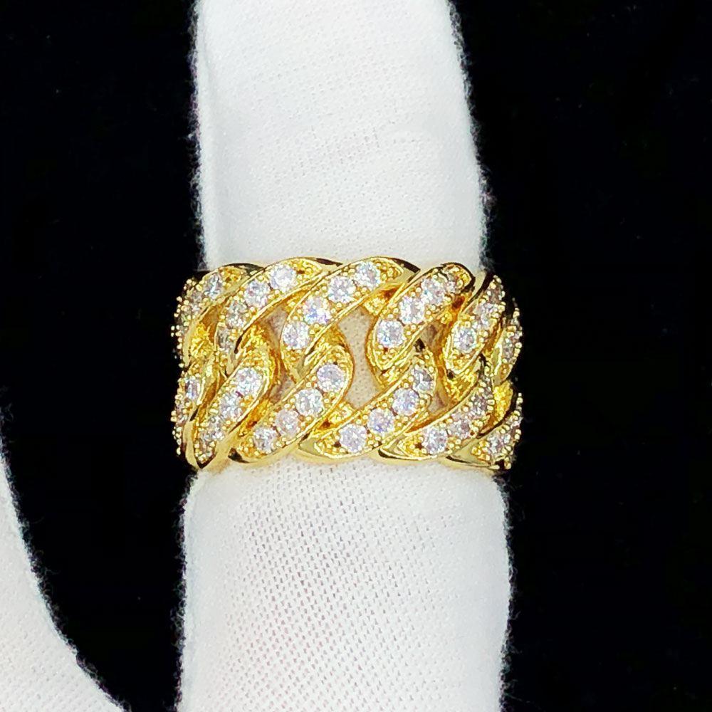 Cuban Link Iced Out Eternity Hip Hop Ring