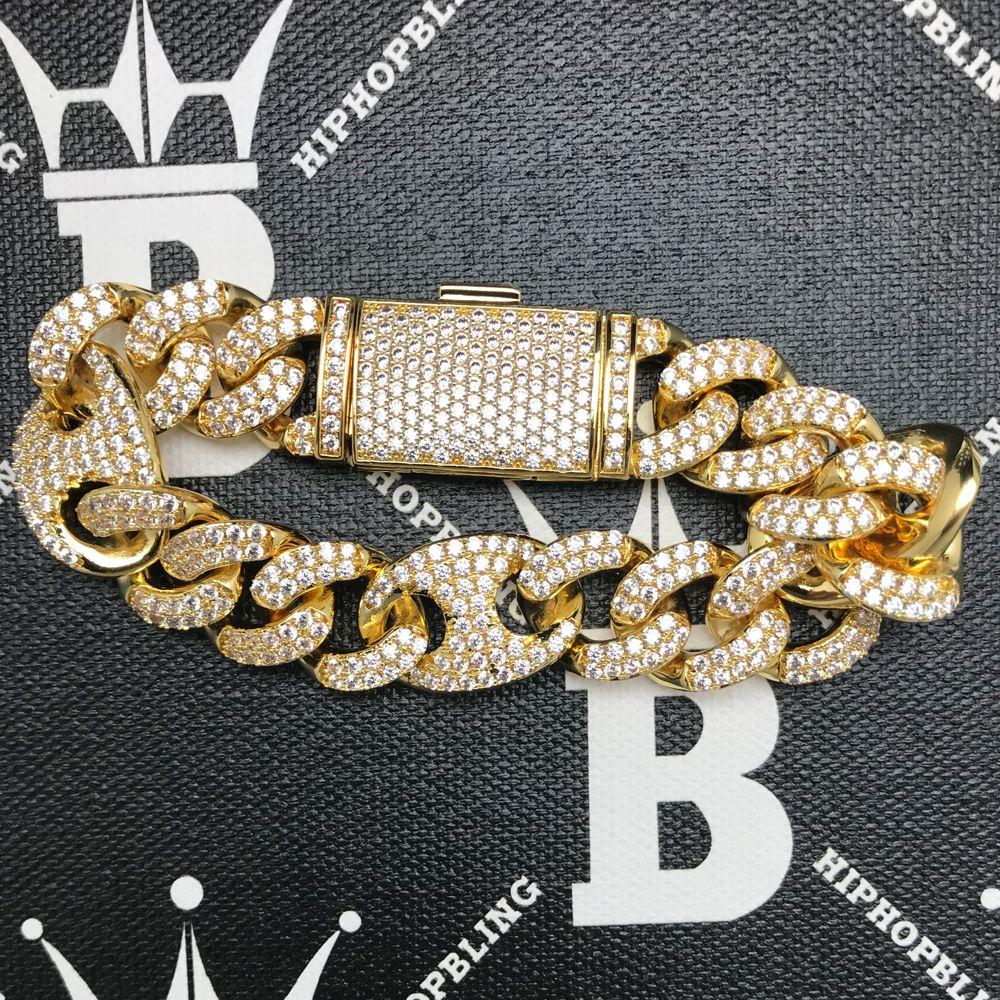 Cuban Mariner 15MM CZ Bling Bling Bracelet